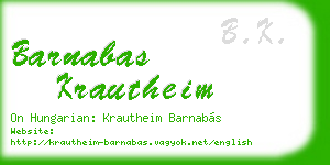 barnabas krautheim business card
